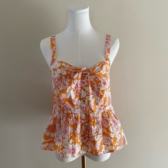 J. Crew Cotton Peplum Tank Top - Picture 1 of 7